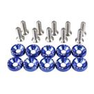 Fender 10Pcs M6 Fixadores Hexagonais JDM Modificados para Carro, Arruela de Choque e Parafusos Côncavos Cor:azul Fender 10Pcs M6 Fixadores Hexagonais JDM Modificados para Carro, Arruela de Choque e Parafusos Côncavos Cor:azul
