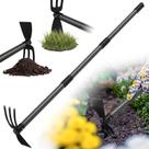 Ferramenta de jardim Hoe HANGMAICOME Heavy Duty 2 em 1 com lavrador Ferramenta de jardim Hoe HANGMAICOME Heavy Duty 2 em 1 com lavrador