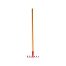 Ferramenta de jardim Rugg Kids Bow Rake com cabo de madeira vermelha