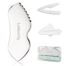 Ferramenta de massagem facial Gua Sha Lemeeoly em aço inoxidável