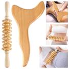 Ferramenta de massagem Machomby Wooden Gua Sha Lymphatic Drenage, 2 unidades
