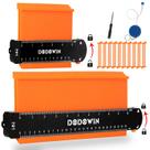 Ferramenta de medição de contorno dodowin com fita métrica e chave de fenda