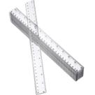 Ferramenta de medição de plástico transparente Ruler EBOOT, pacote com 50 cm