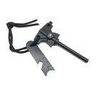 Ferramenta de sobrevivência Fire Starter Compass Whistle Scraper Ruler