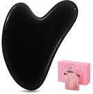 Ferramenta facial Gua Sha GUKOY Natural Jade Stone (preta)