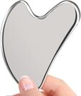 Ferramenta facial Gua Sha SWEETDREAM em aço inoxidável prateado