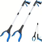 Ferramenta Grabber Reacher POPDA, 32 cm, extra longa, dobrável, azul, 2 peças