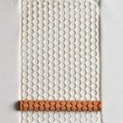 Ferramenta para Cerâmica MKM TW-24 Rolo de Madeira com Textura de Favo de Mel 7,5 cm