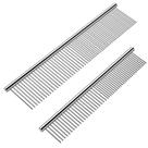 Ferramenta para cuidar de animais de estimação Cafhelp Dog Cat Comb em aço inoxidável, pacote com 2 Ferramenta para cuidar de animais de estimação Cafhelp Dog Cat Comb em aço inoxidável, pacote com 2