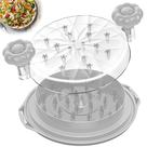 Ferramenta para triturar frango Beiyunee Twist Large com escova (cinza)