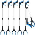 Ferramenta Reacher Grabber, 32 cm, pacote com 6, Xuanpin para idosos (azul)