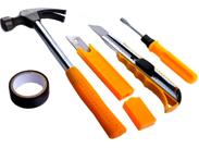 Ferramentas Basicas Martelo Chave Fenda Estilete Jogo 5pçs