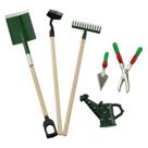 Ferramentas de jardim em miniatura para casa de bonecas Tegg 6 peças para casa de bonecas Ferramentas de jardim em miniatura para casa de bonecas Tegg 6 peças para casa de bonecas