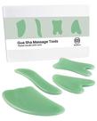 Ferramentas de massagem Gua Sha MoHern, 4 peças, várias formas para rosto