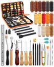 Ferramentas de trabalho em couro BUTUZE Leather Craft Kit 66 unidades com bolsa