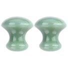 Ferramentas faciais Uonlytech Ice Roller Green Jade Quartz 2 unidades