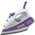 Ferro a Vapor Black+Decker 1000W Branco/Roxo 220V Base Alumínio Antiaderente Spray Ferro a Vapor Black+Decker 1000W Branco/Roxo 220V Base Alumínio Antiaderente Spray