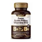Ferro Ácido Fólico Vitamina B12 60 Capsulas Oleosas 350mg - Melfort