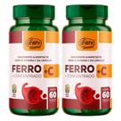 Ferro concentrado e vitamina c 60 caps vitaminas unilife kit 2