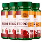 Ferro concentrado e vitamina c 60 caps vitaminas unilife kit 4
