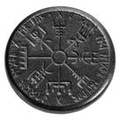 Ferro de adubo duplo Coin Shire Post Mint Norse 33 g e 3,3 cm