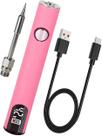 Ferro de solda portátil sem fio SRIBOO com display LED, rosa