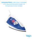 Ferro Passar Roupa A Seco Antiaderente Force Plus Elgin Cor Branco/Azul