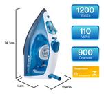 Ferro Passar Vapor Black Decker FX2150 Roupas Antiaderente Autolimpante Doméstico Praticidade Eficiência 110V Ferro Passar Vapor Black Decker FX2150 Roupas Antiaderente Autolimpante Doméstico Praticidade Eficiência 110V