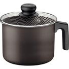 Fervedor Paris em Alumínio Antiaderente 1,9L 14CM com Tampa de Vidro Cinza