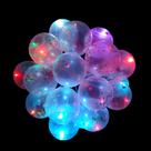 Festa de balões com iluminação LED, 100 unidades com bastão de 32 cm