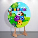 Festa Fofo Bolinho infantil com painel redondo capa decorativa tamanhos diversos Festa Fofo Bolinho infantil com painel redondo capa decorativa tamanhos diversos