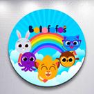 Festa Fofo Bolinho infantil com painel redondo capa decorativa tamanhos diversos Festa Fofo Bolinho infantil com painel redondo capa decorativa tamanhos diversos