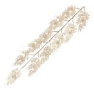 Festão Azevinho Arruda Champanhe Glitter 135cm Enfeite Árvore de Natal Ornamento Artificial