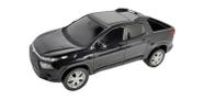 Fiat Toro Roma Brinquedos Caminhonete Mini Pickup Preta Metalizada 38cm Carrinho Infantil Recreativo