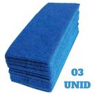 Fibra Azul para Limpeza Delicada Limpa Vidro Espelho Vidraças Sacada Não Risca 03 UNID