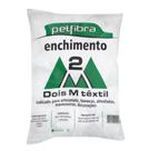 Fibra Siliconada Cardada Dois M Têxtil 1Kg 100% Poliéster Cor Branca