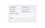 Ficha de Controle de Reprodução Horizontal - 20 Unidades