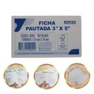 Ficha Pautada 3X5 São Domingos para Estudo, Trabalho e Resumos 100 Folhas