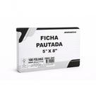 Ficha Pautada 5'' X 8'' para Estudos com 100 Folhas Papel Branco