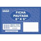 Ficha pautada 6x9 100 folhas São Domingos