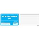 Ficha Pautada 6x9 22,8x15,2cm 100fls. - Pauta Branca