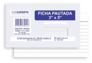 Ficha pautada sidgraph 3x5 127x76 - pt c/ 100 Ficha pautada sidgraph 3x5 127x76 - pt c/ 100