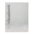 Fichário A4 4 Argolas Transparente Cristal Com Bolso Interno