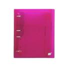 Fichário Argolado Colegial B5 Yes Transparente Rosa Com Folhas e Divisórias - YES Fichário Argolado Colegial B5 Yes Transparente Rosa Com Folhas e Divisórias - YES