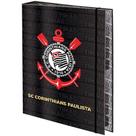Fichário Caderno Argolado Grande A4 Time Corinthians Com Elástico 48 Folhas