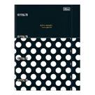 Fichário Caderno Argolado West Village 80 Folhas Preto com Poá Branco - Tilibra