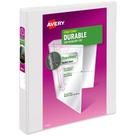 Fichário de 3 anéis Avery Durable View de 1,5 polegadas, 1 pacote branco