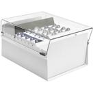 Fichário de Mesa com Base de Aço 5x8 Branco e Cristal Acrimet Fichário de Mesa com Base de Aço 5x8 Branco e Cristal Acrimet