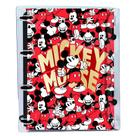 Fichário Universitário Mickey capa de cristal PVC 144 folhas - Dac