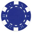 Fichas de pôquer DA VINCI 50 Clay Composite Dice listradas 11,5 g azuis